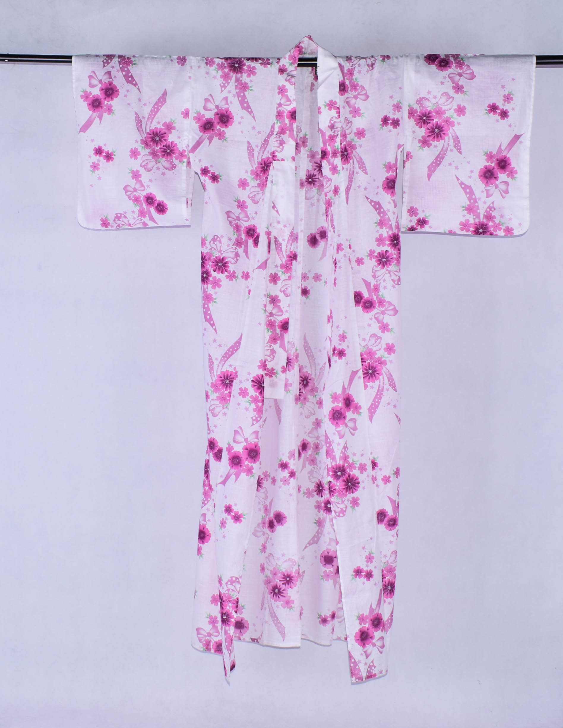 Yukata w motyw piwonii i wiśni - obrazek 2