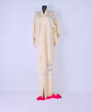 Vintage kimono Houmongi ze wzorem Wisterii